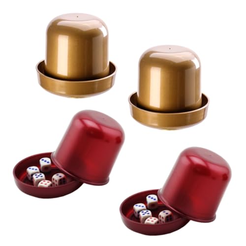 Vaguelly 4sets Dice Cups Party Dices Thickened Design for Fun at Family Gatherings Ktv and Game Portable Gaming Accessories for All Occasions