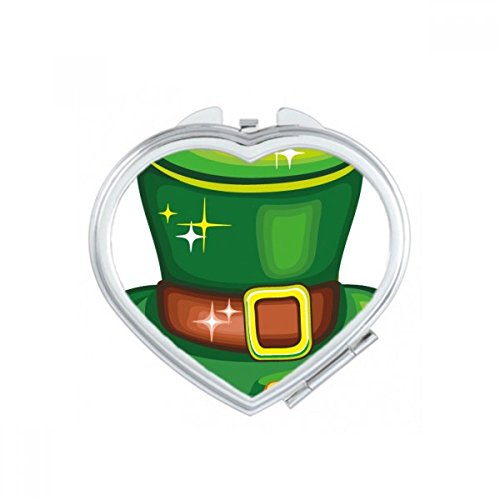 Miroir de poche St. Patrick trèfle vert mignon accessoire maquillage compact portable - 2