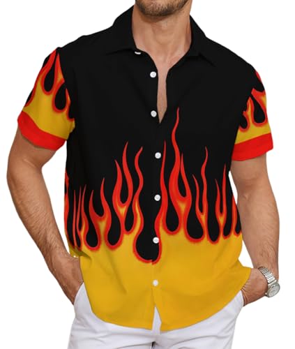 Men's Hawaiian Shirts Button Down Shirt - Main Image