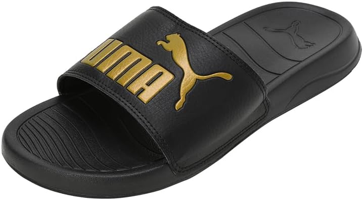 Unisex-Adult Popcat 20 RES,Black-Team Gold,Slide - 9UK(39126207)