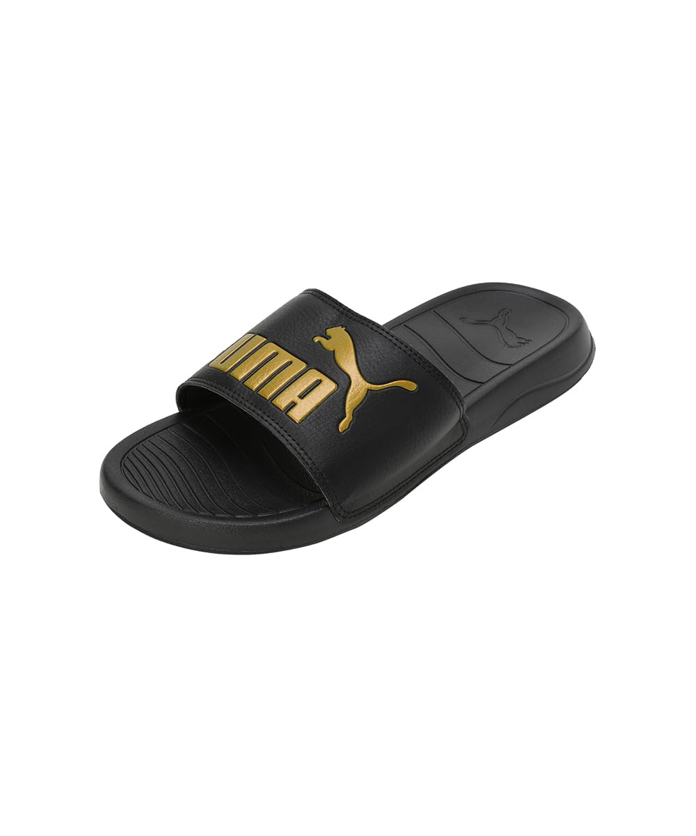 Unisex-Adult Popcat 20 RES,Black-Team Gold,Slide - 9UK(39126207)