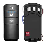 Universal Hampton Bay Ceiling Fan Remote Control Kit, Compatible with Hunter, Harbor Breeze, Hampton Bay, Home Decorators, 3-Speed & Light Dimmer, Wall Holder Mount Included