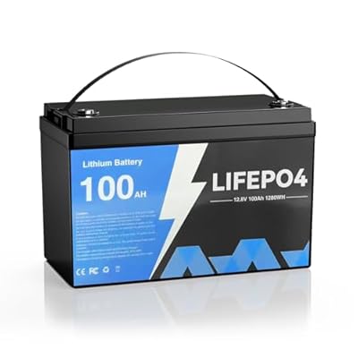 CACITY 12V 100Ah LiFePO4 Deep Cycle Battery with Low Temp Cut Off & Built-in 100Ah BMS - 1280Wh Energy for RV, Solar, Marine, Home Energy Storage, Boat, Golf Carts - 12V 100Ah Lithium Battery
