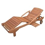 Hecht ERA Gartenliege Merantiholz, rollbar
