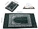 Hitopin 2 Pieces 60cm*100cm Travel Prayer Mat with Compass, Portable Polyester Prayer Rug, Islamic Waterproof Prayer Mat, for Ramadan Gifts, Islamic Prayer (Green, Black)