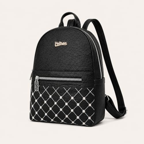 Image of VRITRAZ PU Leather Ladies Leather Shoulder Fitting Backpacks Designer Backpack Shoulder Bag, Handbag For Women, Girls Elegant Backpack Purse