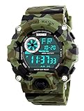 Fanmis Men's Outdoor Sports Fan Watch Multifunction Electronic Watch Camo Green