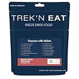 Cuscús con Pollo Trek'n Eat (Estofado de Sémola Africana) – Comida Liofilizada para Exteriores | Ligera y Nutritiva | Preparación Rápida | Comida para Senderismo, Camping y Expediciones