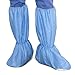 Quest"Traction" Disposable Boot and Shoe Covers- 18" Tall- Disposable Non Slip Sole- Durable, Water/Skid Resistant Booties- Medical Boot Coverage- Best Protection- Blue- Package of 3 Pairs - X-Large
