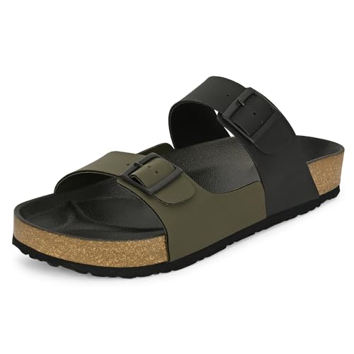 Image of Centrino Men's Berkin-Style Slip-On Sandals | Open Toe Design | Soft PU Footbed | Lightweight & Comfortable | Arch Support | On-Grip Sole | Casual Outdoor Wear (9209)