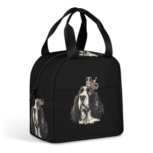 English Springer Spaniel Dog Reusable Lunch Bento Box Insulated Portable Handbags for Office Work Picnic for Men Women