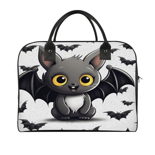 Bolso Tote Bat Cute con Correa Ajustable y Cremallera miniatura 1