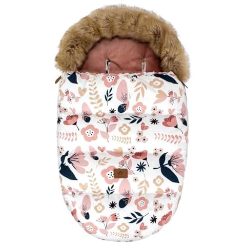 HOUSBAY Baby Stroller Bunting Bags Stroller Footmuff Universal Sleeping Bag Winter Outdoor Hooded Bunting Bag Windproof and Water-Resistant Suitable Below 5 ℃ Cover