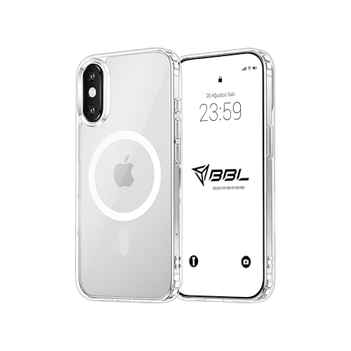 iPhone XS Max için Kılıf Kamera Korumalı Magsafe ile Uyumlu Kablosuz Şarj Özellikli Şeffaf Telefon Kılıfı