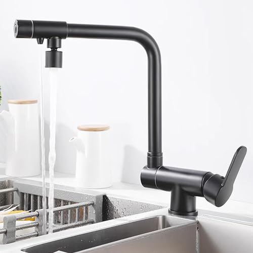 Mitigeur de cuisine rabattable chrome pour evier devant fenetre