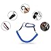 LAIBOREC Fishing Lanyards, 7PCS Retractable Steel Wire Coiled Lanyard Safety Fishing Tool Ropes Accessories with Buckle Clip and Split Ring for Pliers Lip Grips Tackle, Boating, Kayak (Blue)