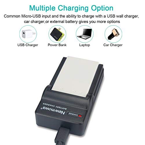 Newmowa EN-EL5 Batería (2-Pack) y Kit Cargador USB portátil para EN-EL5, Coolpix P530, P520, P510, P100, P500, P5100, P5000, P6000, P90, P80