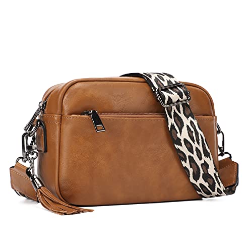 KL928 Small Crossbody Bag for Women, Soft FAUX Leather Cell Phone Purse，Adjustable Strap Shoulder Handbags Wallet Purse