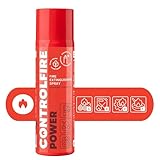 Pas de nuage de poudre Control Fire Spray extincteur 500ml - Pour la maison, la cuisine, le camping et les déplacements – polyvalent, portable et léger – classes de feu A, B, D, F