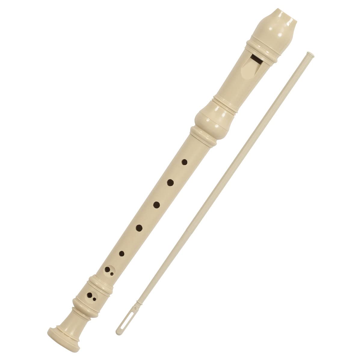 Merangue Soprano Recorder with Cleaning Stick Natural Beige