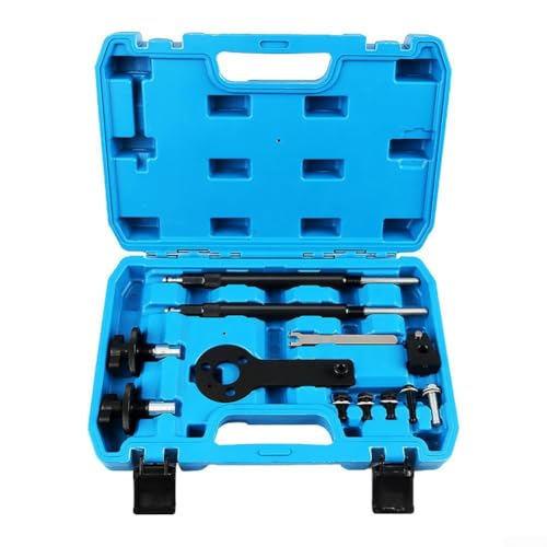Image of Camshaft Locking And Engine Timing Tool Set For Fiat For Alfa Romeo For Lancia 1.2 16v 1.4 16v T-jet Models Heavy Duty Steel 12 Piece Kit