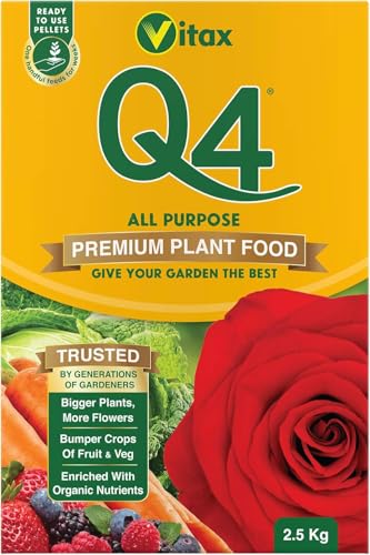 Vitax Organic Q4 All-Purpose Pelleted Fertiliser – Premium Plant Food for Flowers, Vegetables, Fruit, Roses & Lawns Easy-to-Use, Nutrient-Rich, Low-Dust Pellets (2.5kg Box)