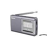 XHDATA D219 Portable Radio Retro FM AM SW Radio Battery Operated for Household Outdoor Camping Hiking Pocket Radio Grey