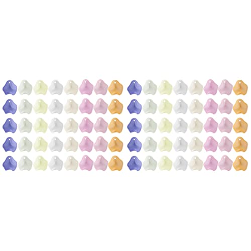 Artibetter 600 Pièces Breloques Faites à La Main Accessoires Bricolage Trou Entretoise Artisanat en Plastique Couleur Lâche Bijoux Pendentif Délicate Fleur Matériaux Faisant Suspendus Cover