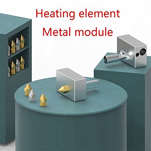 Réparez la tête d'impression 1 Set Hot End avec Le kit d'extrudeuse Hotend de buse 0.4MM V2 adapté à la tête d'impression de Bloc Chauffant d'imprimante 3D Zortrax M200 (Couleur : Argent)