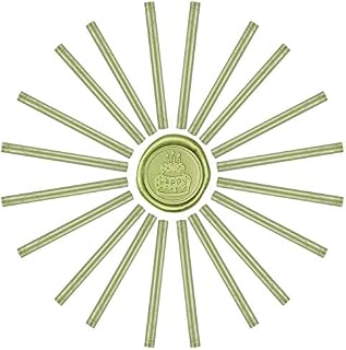 CRASPIRE 20 Pieces Glue Gun Sealing Wax Sticks 11mm for Vintage Wax Seal Stamp and Letter Invitation Cards Wine Bottle Gift Package Decoration (Green)