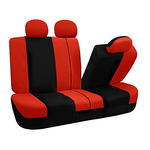 FH-Group-FB030RED115WB-AVC-Red-Combo-Set-with-Steering-Wheel-Cover-and-Seat-Belt-Pad-Airbag-Compatible-and-Split-Bench