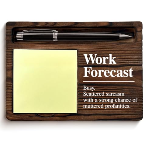 funny office sticky note holder humor work gifts for coworkers employees going away farewell work forecast post it note dispenser for office cubicle desk decor