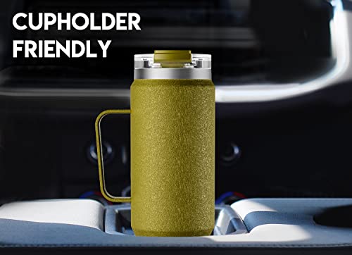 Image of Meoky 40oz Tumbler with Handle, Stainless Steel Travel Mug with 2-in-1 Straw and Sip Lid, Vacuum Insulated Coffee Mug, 100% Leak Proof, Keeps Cold for 34 Hours or Hot for 10 Hours (Forest)