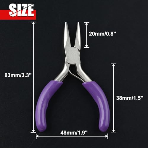 GOLD DEER 3 Inches Mini Long Nose Pliers Chain Nose Pliers Mini Precision Long Nose Pocket Plier Mini Jewelry Pliers for Jewelry Making Bending Wire Small Object Gripping DIY Craft Hobby Supplies - Image 3