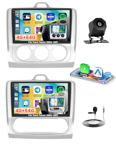 Roinvou 4+64G Radio Android 15 para Ford Focus 2004-2011, 9''