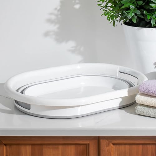 Jouis Katlanabilir Çamaşır Sepeti,Katlanabilir Oyuncak Sepeti, Plastik Çamaşır Sepeti, Katlanabilir Çamaşır Selesi Hacmiyle İdeal Depolama İdeal Boy - Görsel 6