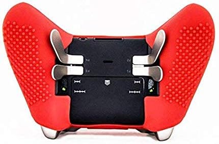 Taifond Anti-Slip Silicone Controller Cover Protective Skins for Microsoft Xbox ONE Elite Controller with Four Thumb Grip Caps (Red)