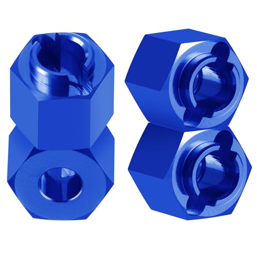 WEFEINO Aluminum Wheel Hex Hub 6mm Adaptor Upgrade Parts, #Navy Blue