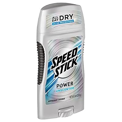 Speed Stick by Mennen Power Antiperspirant & Deodorant Solid, Unscented 3 oz
