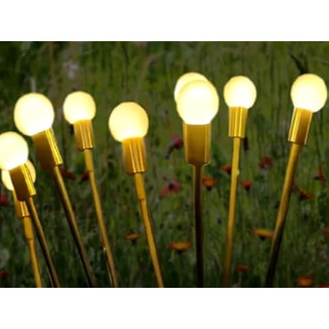 Phreewill Solar Garden Lights,Solar Swaying Light, Sway by Wind, Solar Outdoor Lights, Yard Patio Pathway Decoration, High Flexibility Iron Wire & Heavy Bulb Base, Warm White(4 Pack) Cover