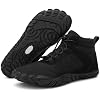 Barefoot Shoes Fur Lined Winter Mens Wide Toe Box Trail Runner Women Zero Drop Sole High top Walking Shoes Minimalist Outdoor Hiking Trekking Boots Sneakers