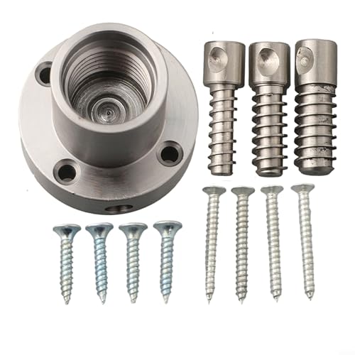 Desiumite Woodworking Lathe Chuck for 2 Inch Faceplate with 1 Inch x 8 TPI Thread, Steel Screw Chuck for Wood Lathe Machine, Includes Mounting Screws