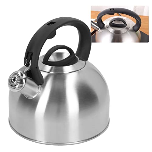 Stainless Steel Whistling Tea Kettle, Fast Heating, Anti Scald Handle, Whistling Sound, 3L Capacity for Home Use