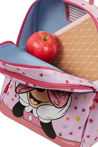 Samsonite Daydream Disney - Zaino Bambini Minnie Mouse, 36 Cm, 15 L - Ergonomico Con Spallacci Imbottiti E Pannello Posteriore - Dettagli Riflettenti - 2 Portabottiglie - Minnie Flower Power - 10