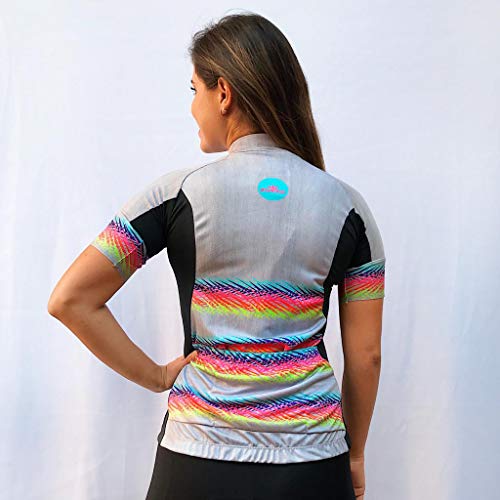 CAMISA FEMININA NEON MESCLA MANGA CURTA - M