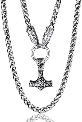 ChainsPro Men Norse Viking Necklace,Amulet Talisman Jewellery for Man (Gift Wrapped)