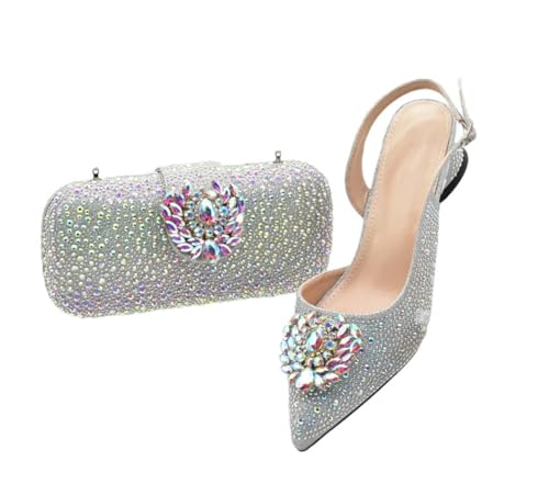 Ensemble chaussures et sac nigérians en strass pour briller lors d'un grand mariage