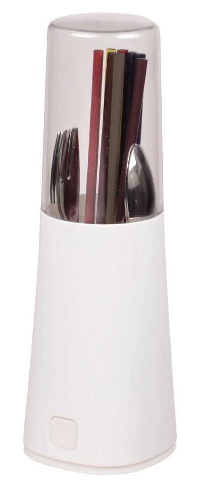 Pearl Metal HB-503 Chopsticks Holder with Lid, White, Clove, Made in Japan