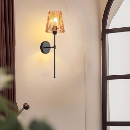 Lámpara de ratán recargable USB para iluminar zonas sin enchufes 5