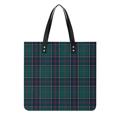 Sac de shopping vert à carreaux pour transporter toutes vos affaires